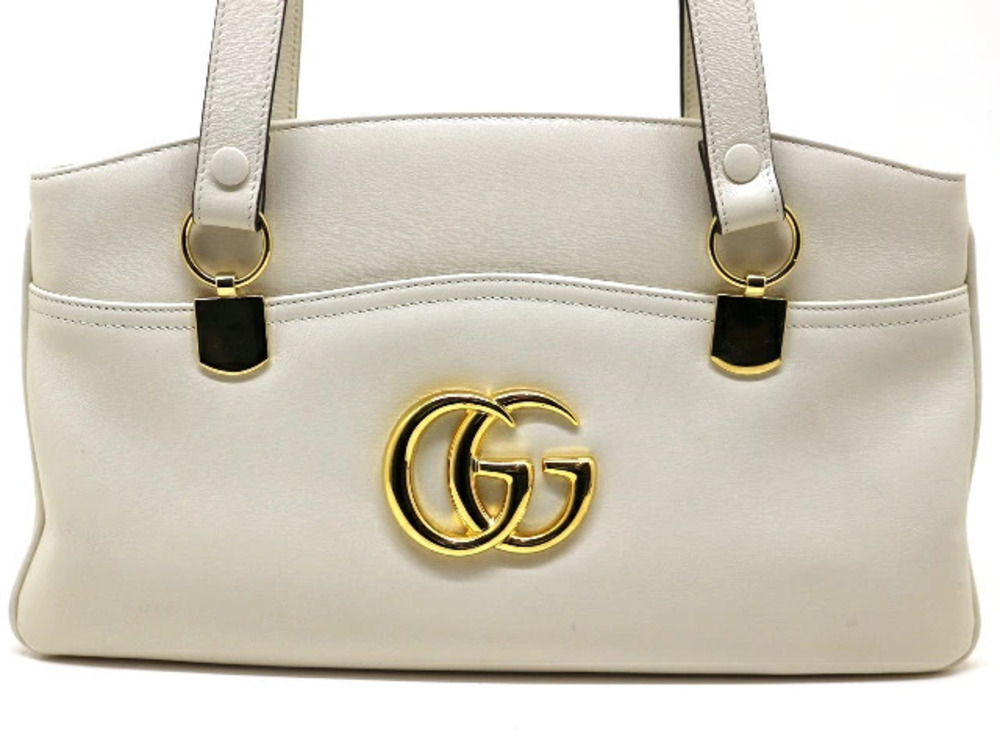 Gucci GG Marmont Ally Top Handle Bag Calfskin White